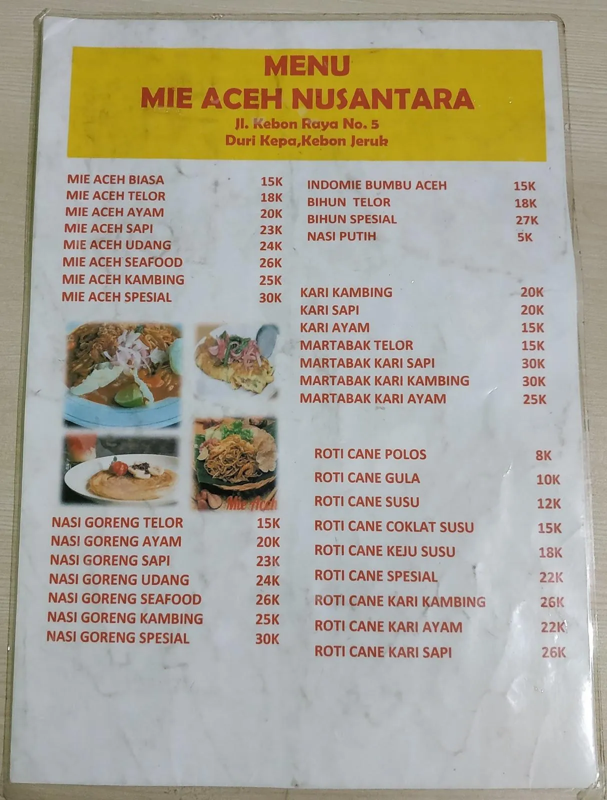 Mie Aceh Nusantara Duri Kepa