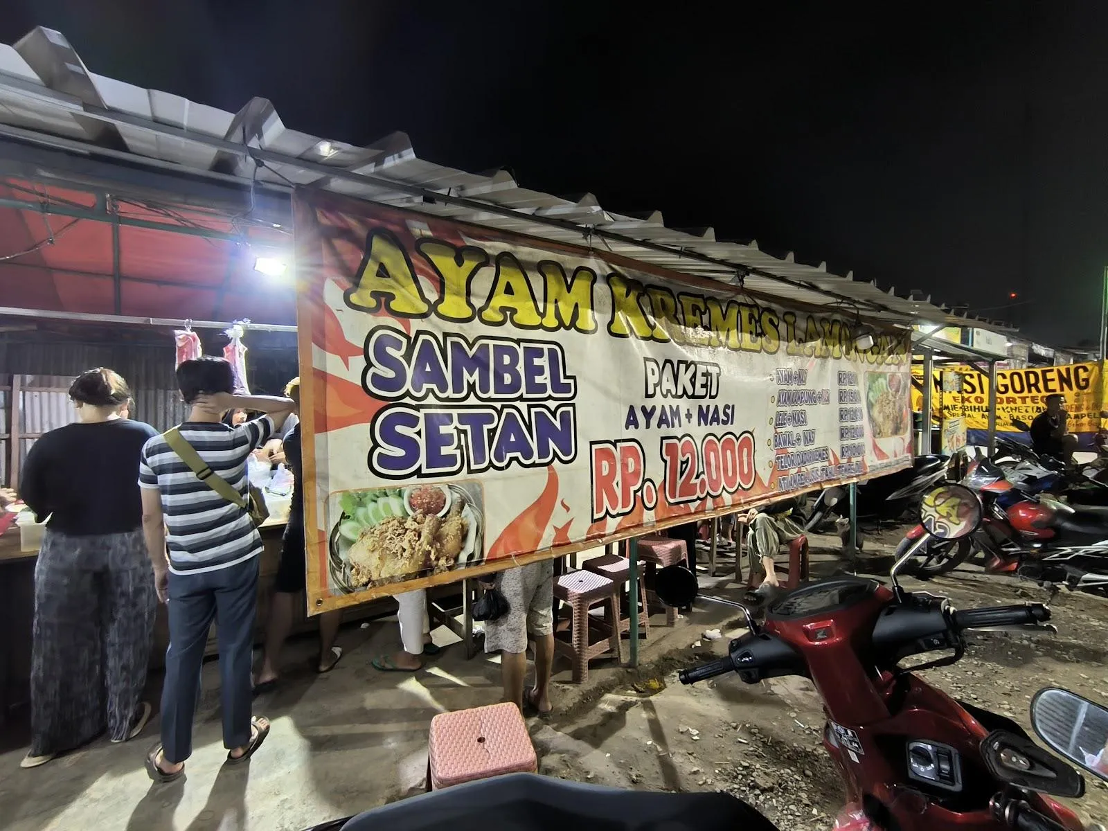 Ayam Kremes cahaya Lamongan - Sambel Setan