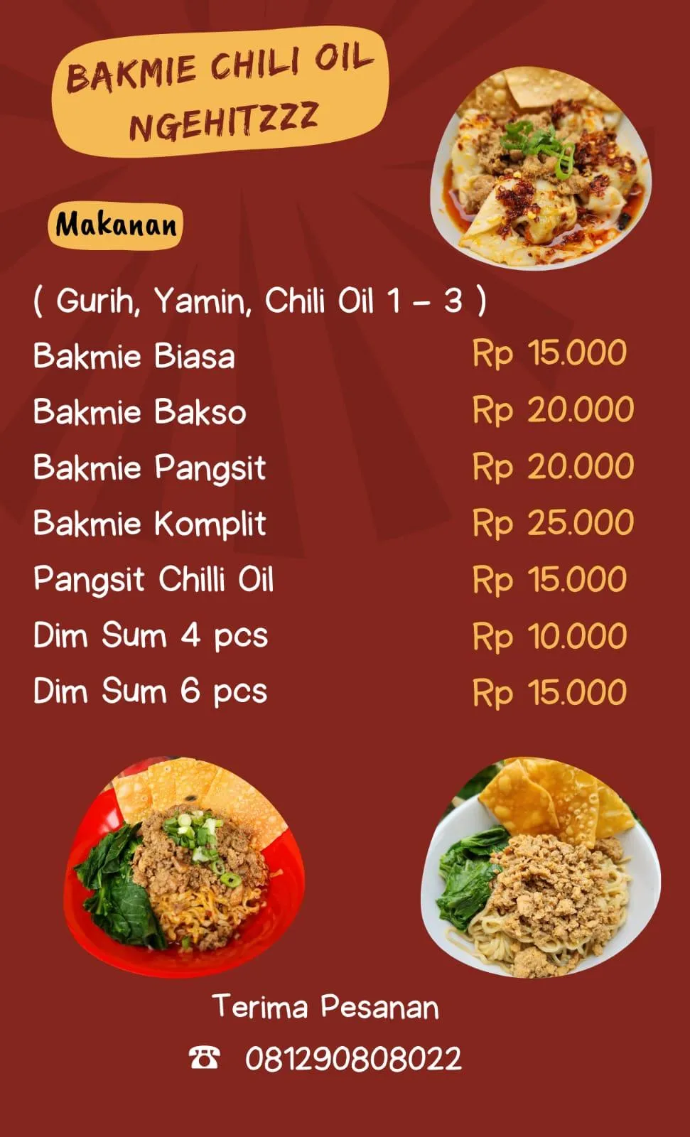 Bakmie ngehtzzz chili oil