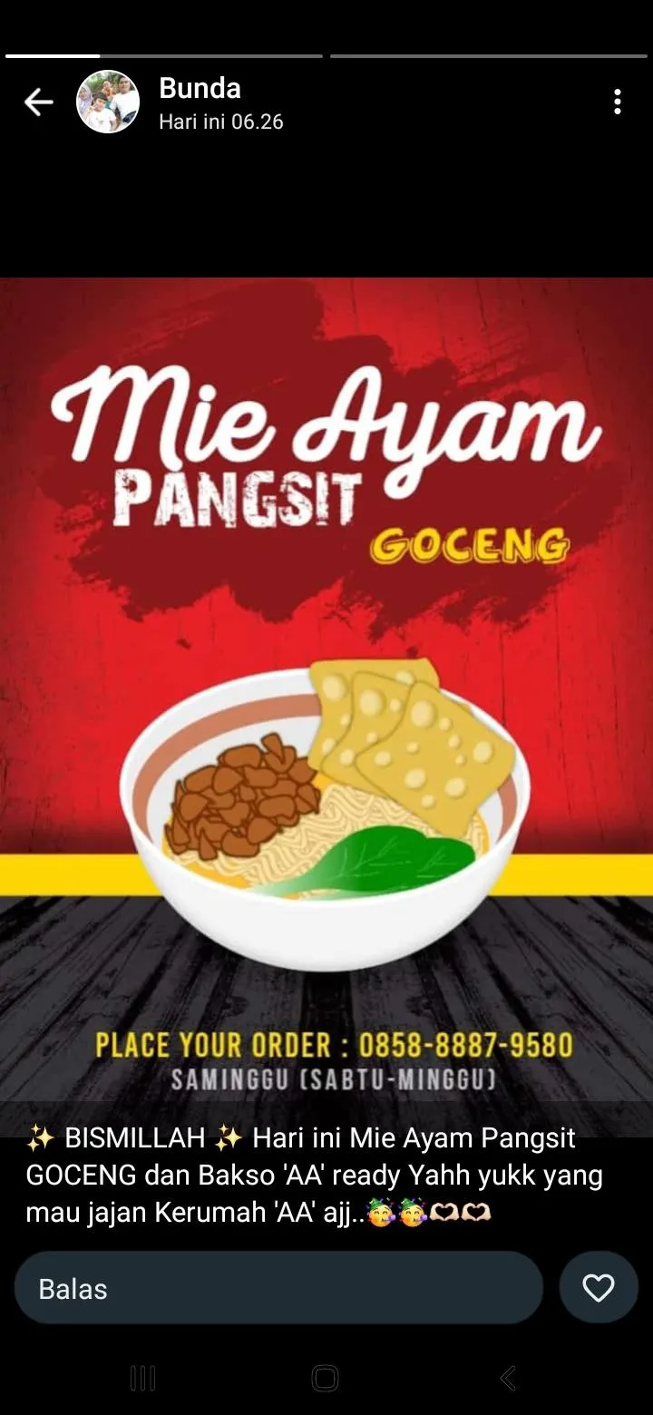 Mie ayam goceng Aa